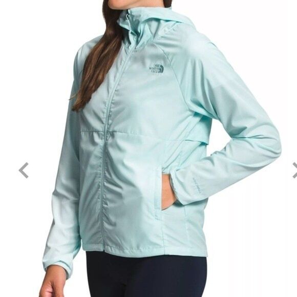 The North face Sea Foam Blue Green Hyvent Full Zip Womens Jacket Size Small - Picture 1 of 12